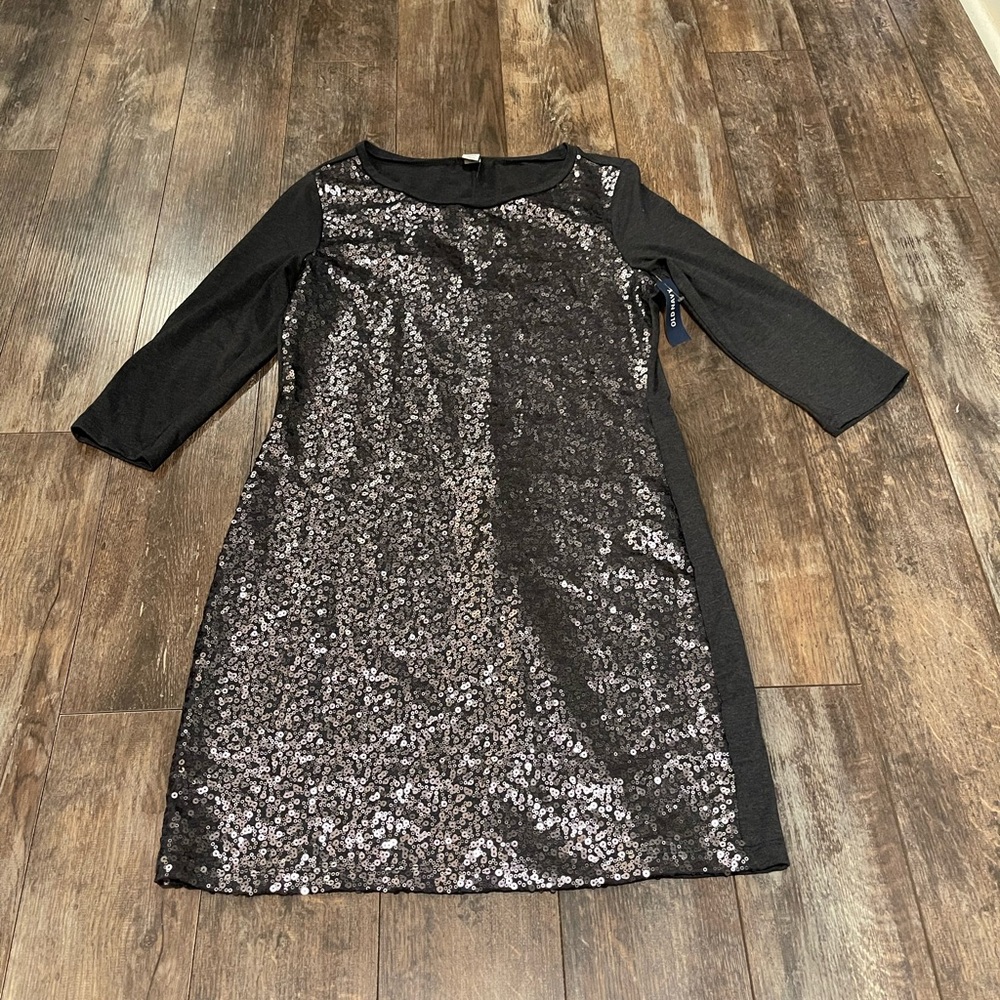 🌺Old Navy Black Sequin Long Sleeve Dress